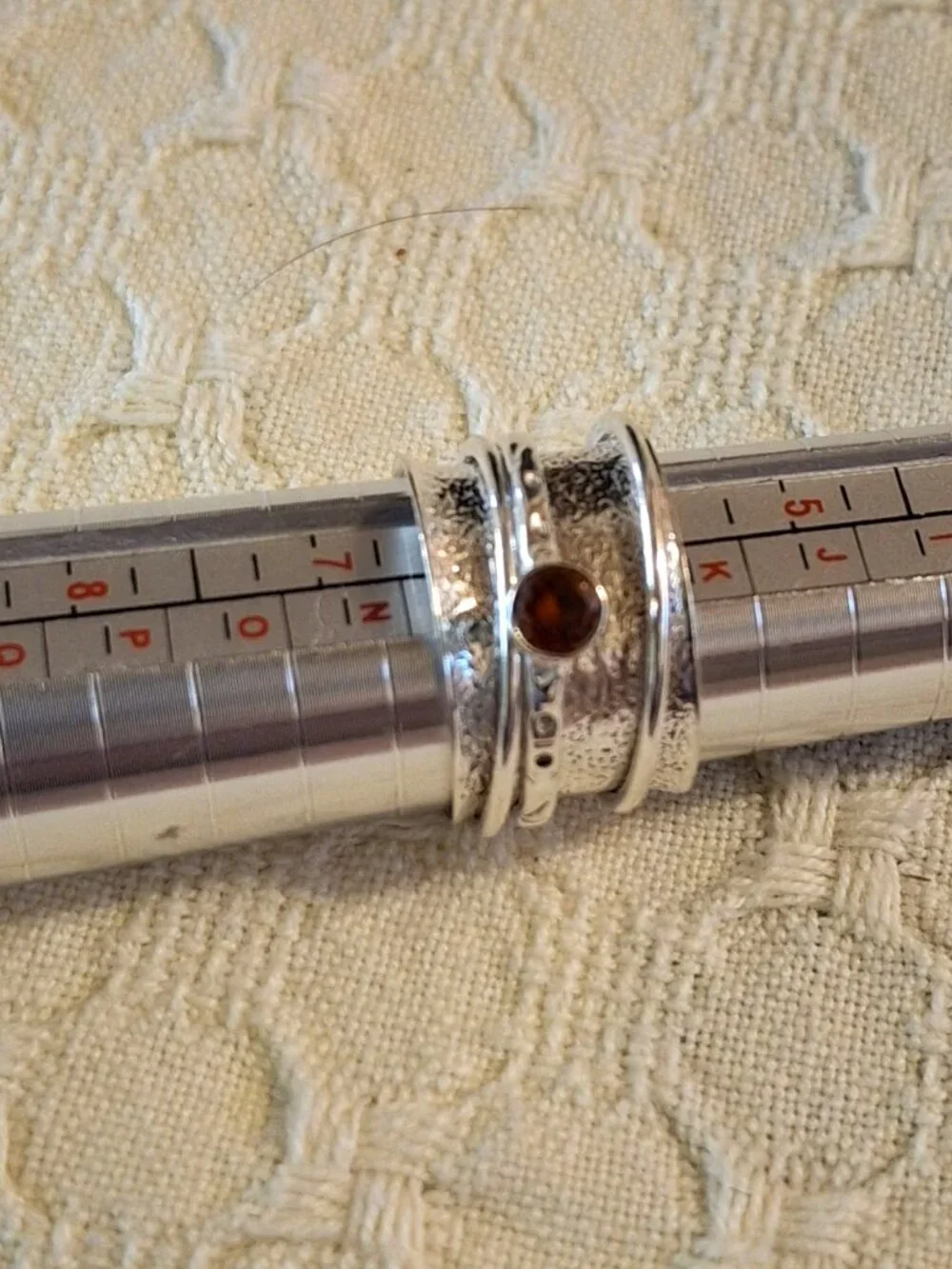 Honey Citrine  Gemstone Spinner Ring Size 6.25   NWOT  454